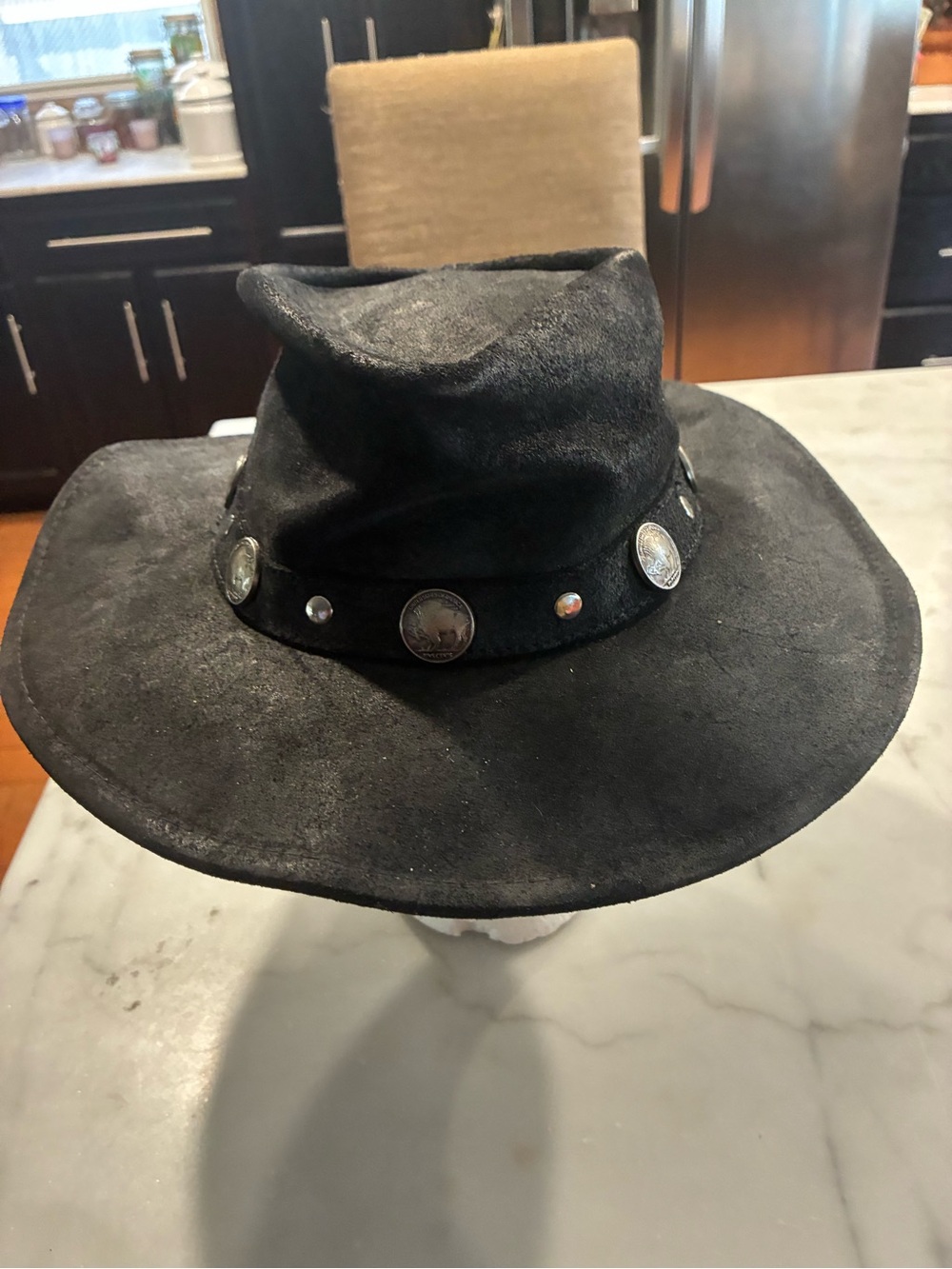 Minnetonka The Outback Hat Men's small Genuine Leather Western Cowboy Hat